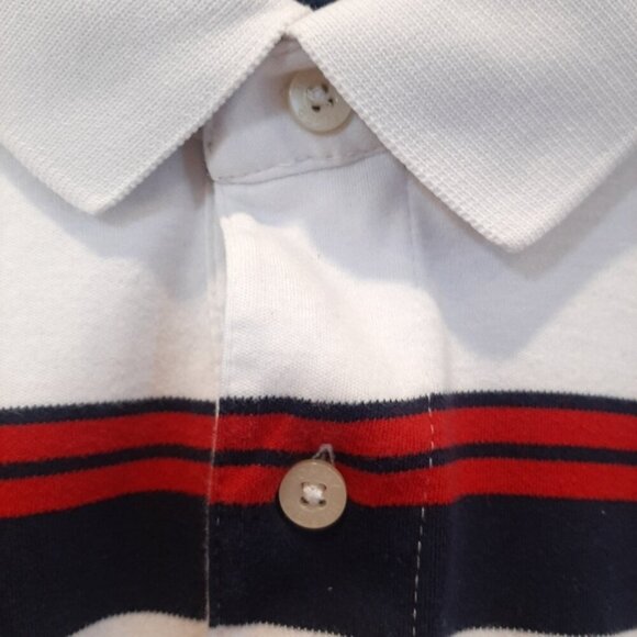 Tommy Hilfiger Striped Polo Shirt Short Sleeve Collared Top Golf Mens Size Large - Picture 7 of 11